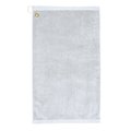 Towelsoft Premium 16 inch x 26 inch Velour Golf Towel with Corner Hook &Grommet Placement-White Golf-GV1201CL-WE